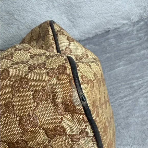 Gucci Tan and Dark Brown Monogram Tote - Picture 14 of 16